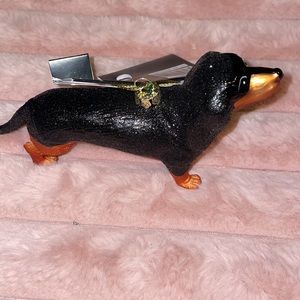 NWT Robert Stanley Black & Brown Dachshund Christmas Tree Ornament